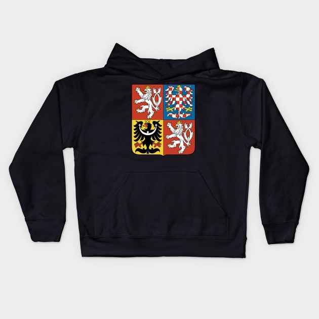 Greater coat of arms of the Czech Republic Kids Hoodie by Wickedcartoons